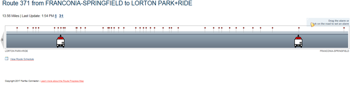 Route Progress view.